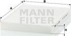 Mann-Filter CU 2335 - Фильтр воздуха в салоне avtokuzovplus.com.ua