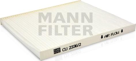 Mann-Filter CU 2336/2 - Фільтр, повітря у внутрішній простір autocars.com.ua
