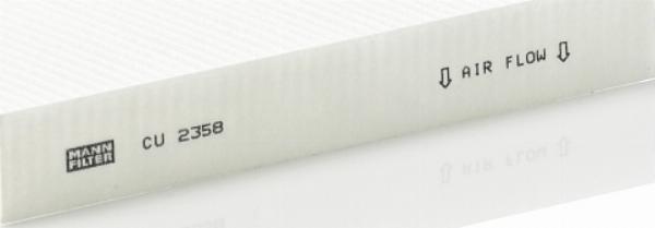Mann-Filter CU 2358 - Фільтр, повітря у внутрішній простір autocars.com.ua