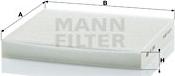 Mann-Filter CU 2362 - Фільтр, повітря у внутрішній простір autocars.com.ua