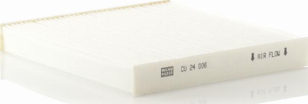 Mann-Filter CU 24 006 - Фільтр, повітря у внутрішній простір autocars.com.ua