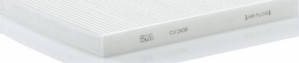Mann-Filter CU 2436 - Фільтр, повітря у внутрішній простір autocars.com.ua