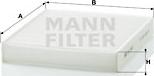Mann-Filter CU 2440 - Фильтр воздуха в салоне avtokuzovplus.com.ua