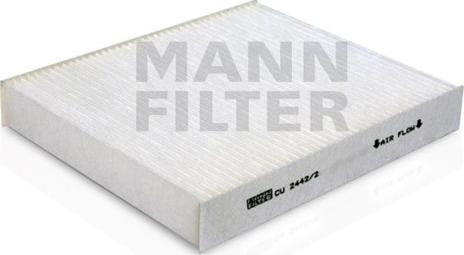 Mann-Filter CU 2442/2 - Фільтр, повітря у внутрішній простір autocars.com.ua