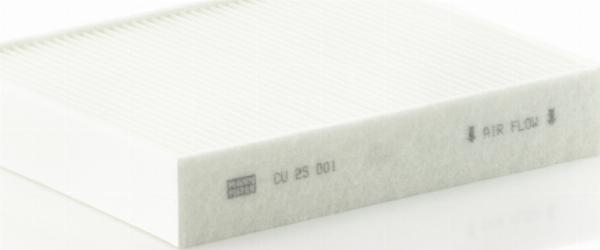 Mann-Filter CU 25 001 - Фільтр, повітря у внутрішній простір autocars.com.ua