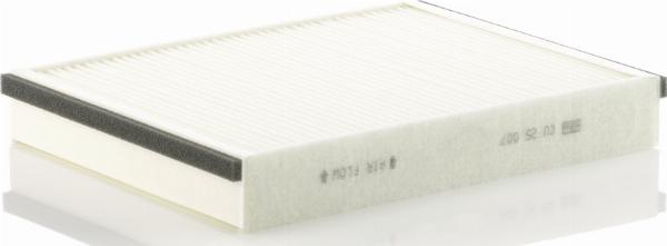 Mann-Filter CU 25 007 - Фільтр, повітря у внутрішній простір autocars.com.ua
