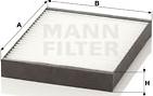 Mann-Filter CU 2513 - Фільтр, повітря у внутрішній простір autocars.com.ua