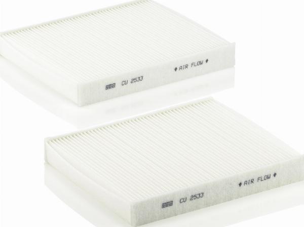 Mann-Filter CU 2533-2 - Фільтр, повітря у внутрішній простір autocars.com.ua