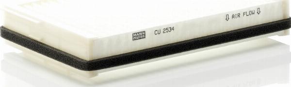 Mann-Filter CU 2534 - Фільтр, повітря у внутрішній простір autocars.com.ua