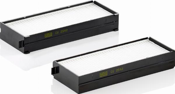 Mann-Filter CU 2542-2 - Фільтр, повітря у внутрішній простір autocars.com.ua