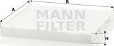 Mann-Filter CU 2544 - Фильтр воздуха в салоне avtokuzovplus.com.ua