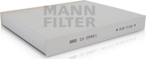 Mann-Filter CU 2545/1 - Фільтр, повітря у внутрішній простір autocars.com.ua
