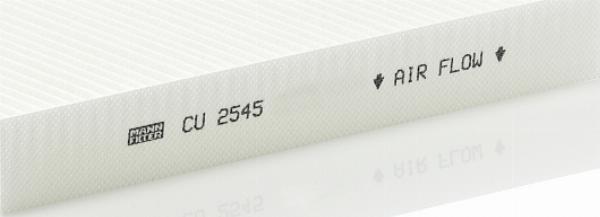 Mann-Filter CU 2545 - Фільтр, повітря у внутрішній простір autocars.com.ua