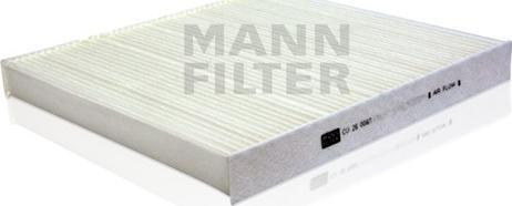 Mann-Filter CU 26 009/1 - Фільтр, повітря у внутрішній простір autocars.com.ua