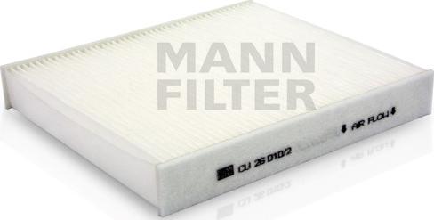 Mann-Filter CU 26 010/2 - Фільтр, повітря у внутрішній простір autocars.com.ua