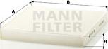 Mann-Filter CU 27 008 - Фильтр воздуха в салоне autodnr.net