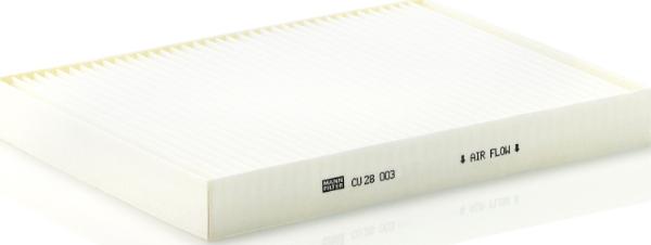 Mann-Filter CU 28 003 - Фільтр, повітря у внутрішній простір autocars.com.ua