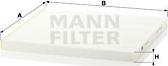 Mann-Filter CU 29 001 - Фільтр, повітря у внутрішній простір autocars.com.ua