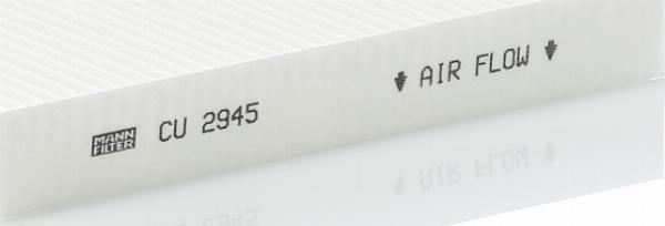 Mann-Filter CU 2945 - Фільтр, повітря у внутрішній простір autocars.com.ua