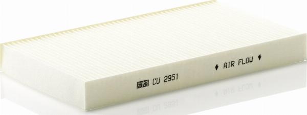 Mann-Filter CU 2951 - Фільтр, повітря у внутрішній простір autocars.com.ua