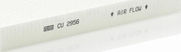 Mann-Filter CU 2956 - Фільтр, повітря у внутрішній простір autocars.com.ua