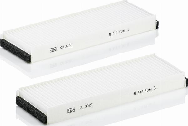 Mann-Filter CU 3023-2 - Фільтр, повітря у внутрішній простір autocars.com.ua