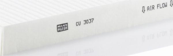 Mann-Filter CU 3037 - Фільтр, повітря у внутрішній простір autocars.com.ua