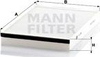 Mann-Filter CU 3054 - Фільтр, повітря у внутрішній простір autocars.com.ua