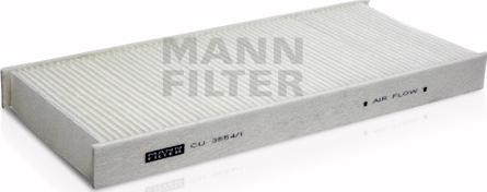 Mann-Filter CU 3554/1 - Фільтр, повітря у внутрішній простір autocars.com.ua