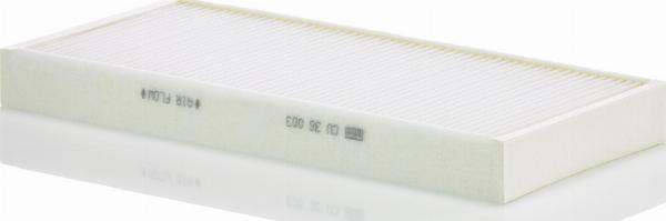 Mann-Filter CU 36 003 - Фільтр, повітря у внутрішній простір autocars.com.ua