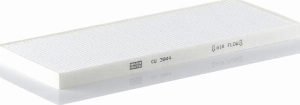 Mann-Filter CU 3944 - Фільтр, повітря у внутрішній простір autocars.com.ua
