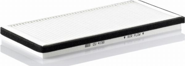 Mann-Filter CU 4150 - Фільтр, повітря у внутрішній простір autocars.com.ua