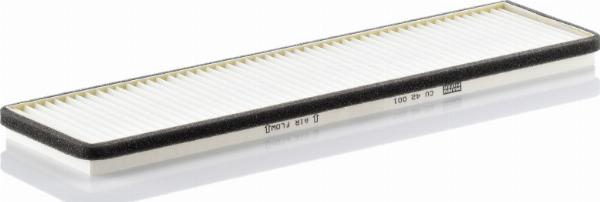 Mann-Filter CU 42 001 - Фільтр, повітря у внутрішній простір autocars.com.ua