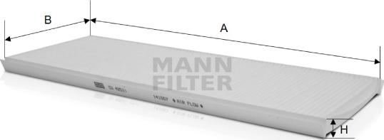 Mann-Filter CU 4251/1 - Фільтр, повітря у внутрішній простір autocars.com.ua