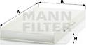 Mann-Filter CU 5096 - Фільтр, повітря у внутрішній простір autocars.com.ua
