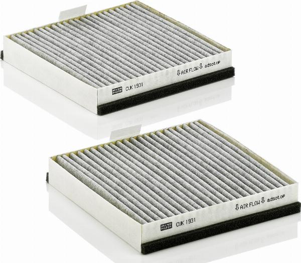 Mann-Filter CUK 1931-2 - Фільтр, повітря у внутрішній простір autocars.com.ua