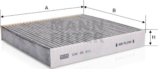 Mann-Filter CUK 20 011 - Фильтр воздуха в салоне autodnr.net