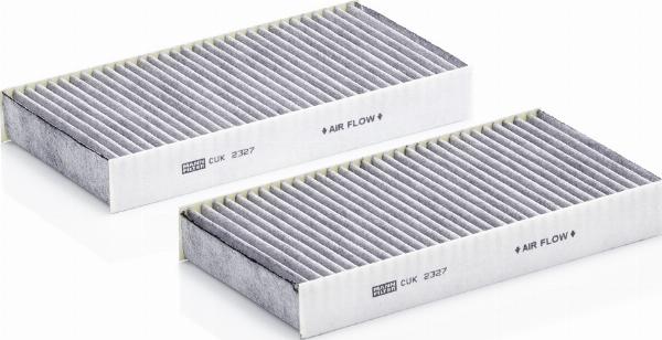 Mann-Filter CUK 2327-2 - Фільтр, повітря у внутрішній простір autocars.com.ua