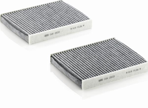 Mann-Filter CUK 2533-2 - Фільтр, повітря у внутрішній простір autocars.com.ua