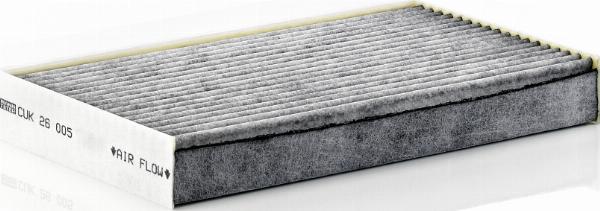 Mann-Filter CUK 26 005 - Фільтр, повітря у внутрішній простір autocars.com.ua