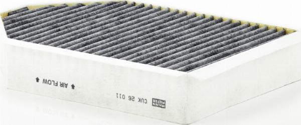 Mann-Filter CUK 26 011 - Фільтр, повітря у внутрішній простір autocars.com.ua