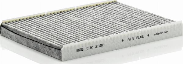 Mann-Filter CUK 2862 - Фільтр, повітря у внутрішній простір autocars.com.ua
