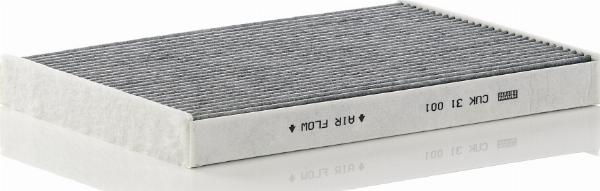 Mann-Filter CUK 31 001 - Фільтр, повітря у внутрішній простір autocars.com.ua