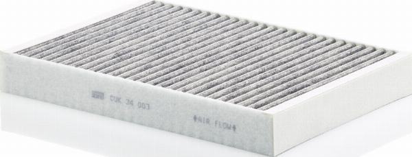 Mann-Filter CUK 34 003 - Фільтр, повітря у внутрішній простір autocars.com.ua