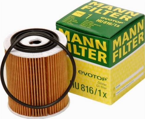 Mann-Filter HU 816/1 x - Масляний фільтр autocars.com.ua