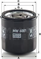 Mann-Filter MW 6001 - Масляный фильтр autodnr.net