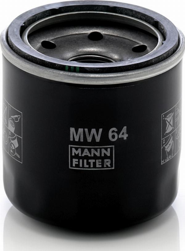 Mann-Filter MW 64 - Масляний фільтр autocars.com.ua
