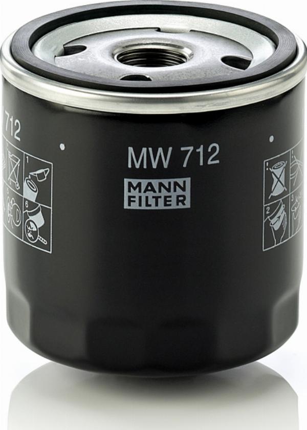Mann-Filter MW 712 - Масляний фільтр autocars.com.ua
