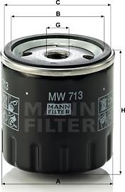 Mann-Filter MW 713 - Масляный фильтр autodnr.net