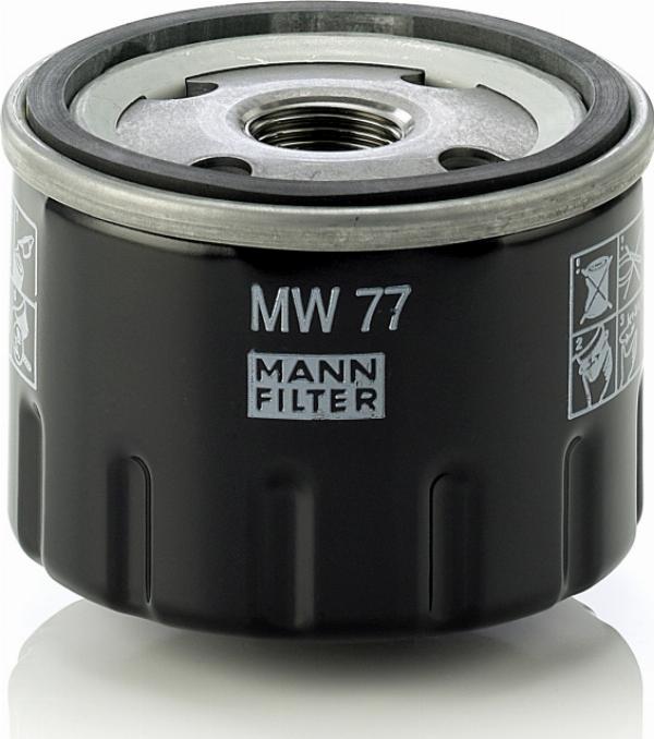 Mann-Filter MW 77 - Масляний фільтр autocars.com.ua